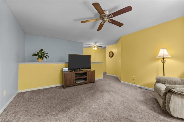 119 Tadworth Ct, Mebane, NC 27302 - living area featuring ceiling fan and carpet flooring