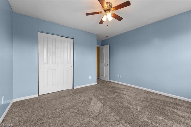 119 Tadworth Ct, Mebane, NC 27302 - unfurnished bedroom with carpet floors, a closet, and ceiling fan