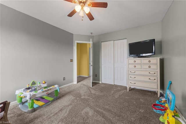 119 Tadworth Ct, Mebane, NC 27302 - game room with ceiling fan and carpet