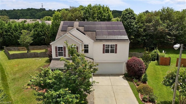 119 Tadworth Ct, Mebane, NC 27302 - traditional-style house featuring an attached garage, driveway, and solar panels