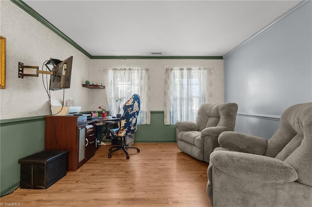 119 Tadworth Ct, Mebane, NC 27302 - office area with crown molding and wood finished floors