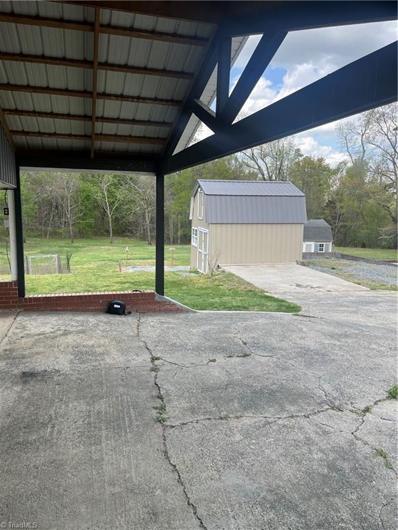 view of parking / parking lot