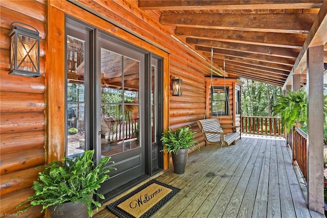 324 Sugar View Trl, Banner Elk, NC 28604 - view of wooden porch