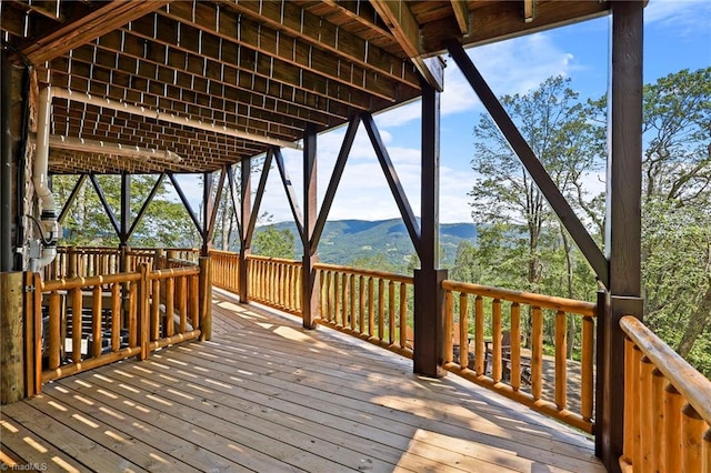 324 Sugar View Trl, Banner Elk, NC 28604 - wooden deck featuring a mountain view