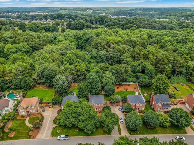 137 Bradford Place Ln, Lewisville, NC 27023 - aerial overview of property's location with a forest