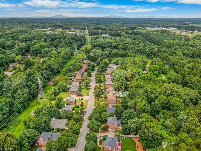 137 Bradford Place Ln, Lewisville, NC 27023 - aerial view of residential area with a heavily wooded area
