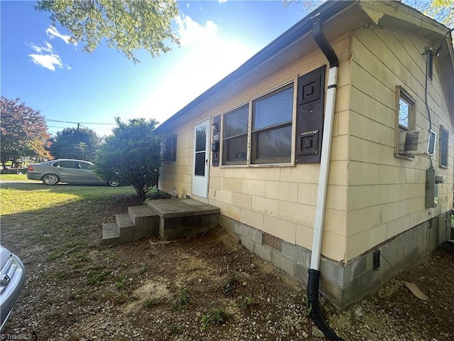 717 Dale St, Greensboro, NC 27406 - view of home's exterior with crawl space and cooling unit