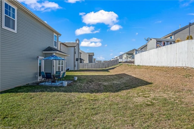 view of yard with a patio