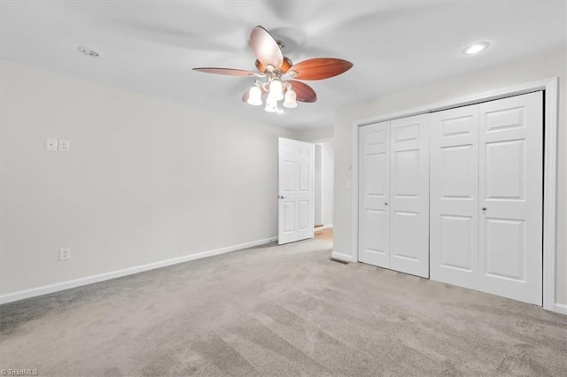 465 NC Highway 42 S, Asheboro, NC 27205 - unfurnished bedroom featuring carpet flooring, baseboards, and recessed lighting