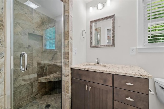 465 NC Highway 42 S, Asheboro, NC 27205 - full bath featuring vanity, toilet, and a stall shower