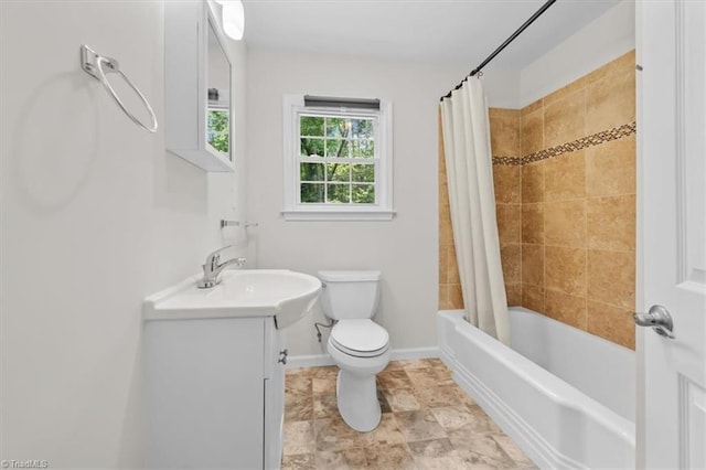 465 NC Highway 42 S, Asheboro, NC 27205 - full bath with vanity, toilet, baseboards, and shower / bath combo