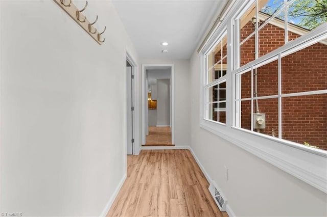 465 NC Highway 42 S, Asheboro, NC 27205 - hallway featuring baseboards, light wood finished floors, and recessed lighting