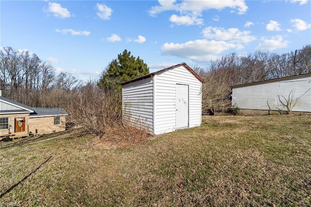 view of shed