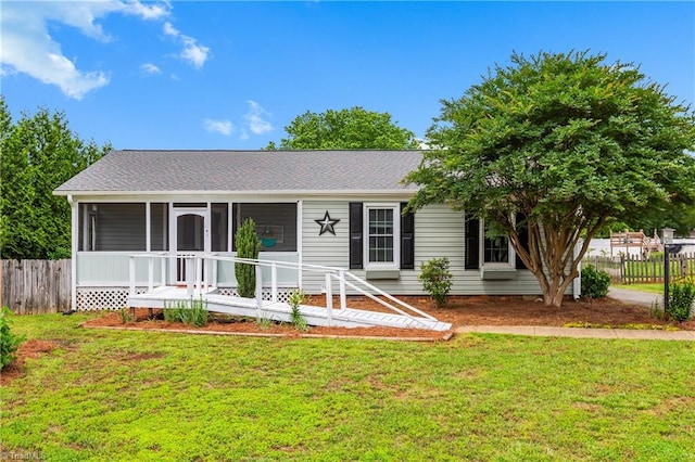 1118 Still Meadows Ln, King, NC 27021 - view of front of house with a sunroom