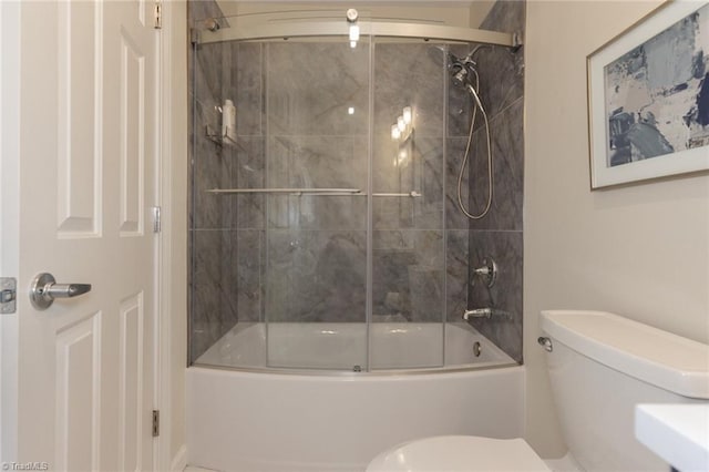 4166 Lytchfield Ct, Winston-Salem, NC 27104 - bathroom with toilet and shower / bath combination with glass door