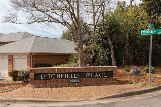 4166 Lytchfield Ct, Winston-Salem, NC 27104 - community sign with an attached garage