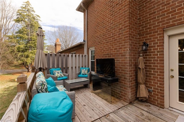 4166 Lytchfield Ct, Winston-Salem, NC 27104 - deck with an outdoor living space