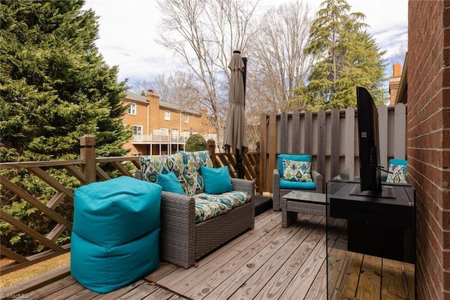 4166 Lytchfield Ct, Winston-Salem, NC 27104 - wooden deck featuring an outdoor living space