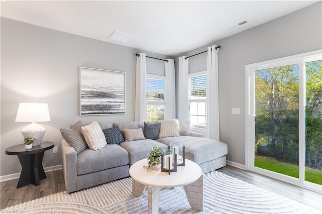 1868 Autumn Mist Dr, Winston-Salem, NC 27103 - living area featuring wood finished floors and plenty of natural light