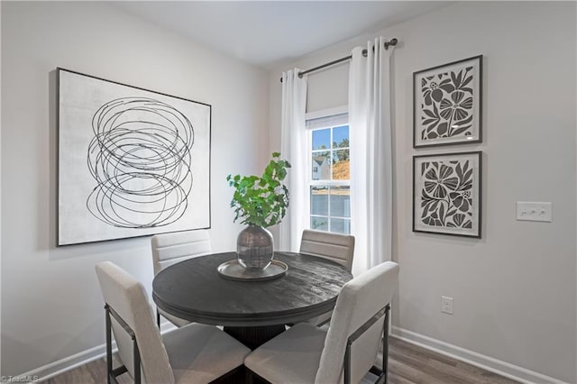 1868 Autumn Mist Dr, Winston-Salem, NC 27103 - dining space with baseboards and dark wood-type flooring