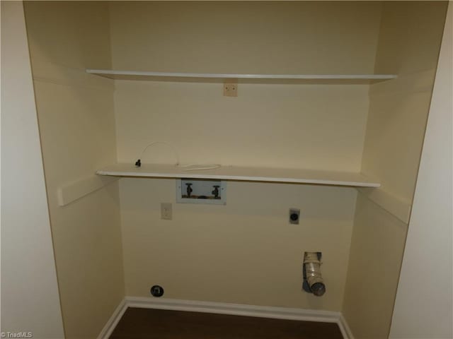 317 Westridge Dr, Yadkinville, NC 27055 - laundry room with washer hookup, hookup for an electric dryer, and baseboards