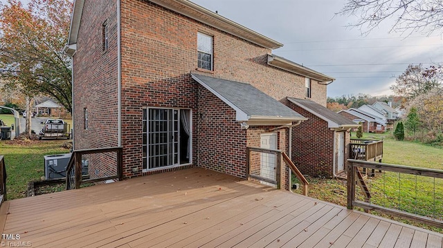 208 Mallard Creek Dr, Graham, NC 27253 - deck with a lawn