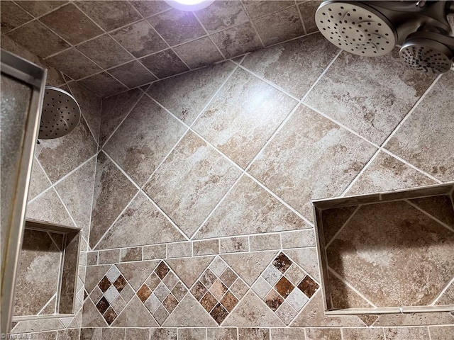 interior space featuring walk in shower