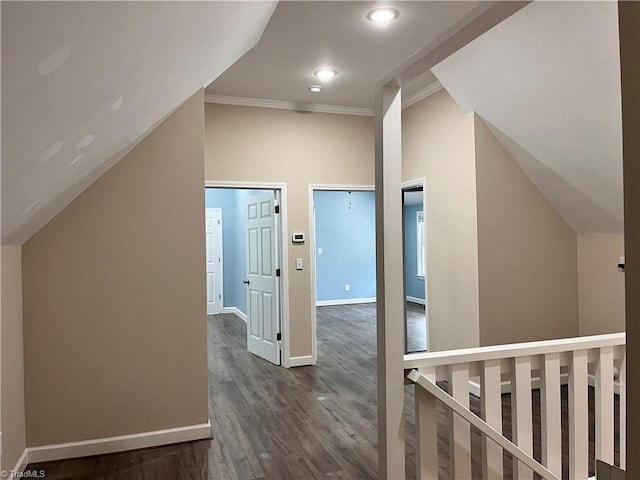 additional living space featuring dark hardwood / wood-style flooring