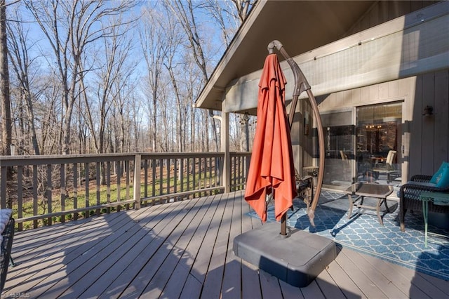 view of wooden deck