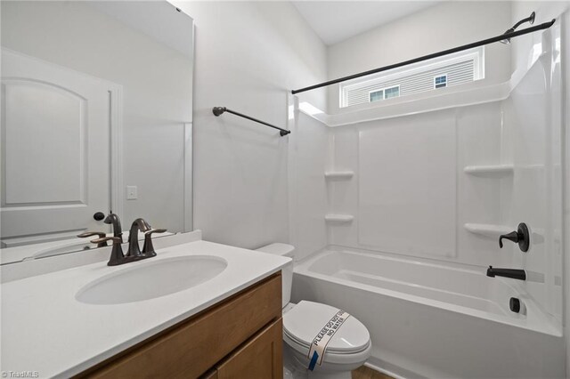 5751 Siler St, Trinity, NC 27370 - full bathroom with toilet,  shower combination, and vanity