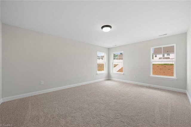 5751 Siler St, Trinity, NC 27370 - unfurnished room with baseboards, carpet floors, a wealth of natural light, and visible vents