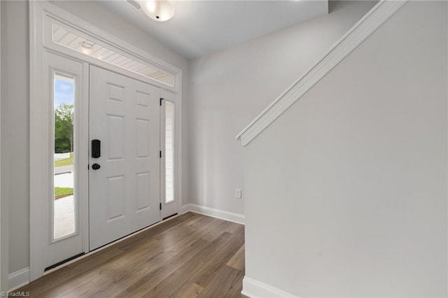 5751 Siler St, Trinity, NC 27370 - entrance foyer with baseboards and wood finished floors