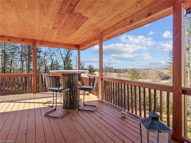 view of wooden deck