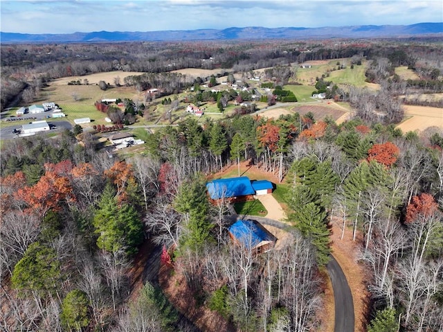 aerial view featuring a mountain view