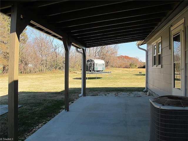 view of patio / terrace featuring central air condition unit