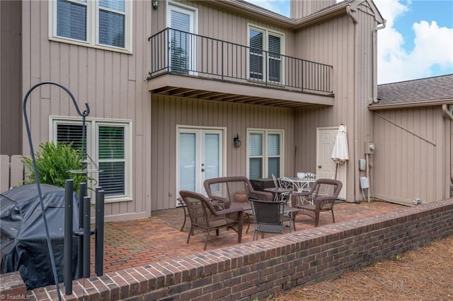 149 Warwicke Pl, Bermuda Run, NC 27006 - view of patio / terrace featuring a balcony and a grill