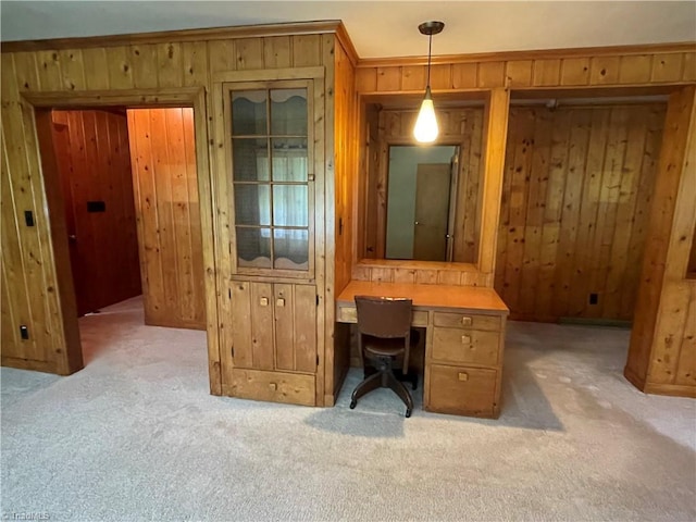 1706 Windsor Dr, High Point, NC 27262 - home office with wood walls and light colored carpet