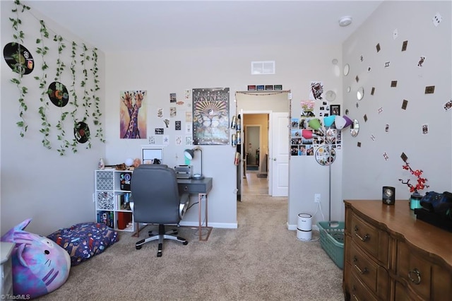 547 Historic Dr, Hillsborough, NC 27278 - carpeted home office with baseboards and visible vents