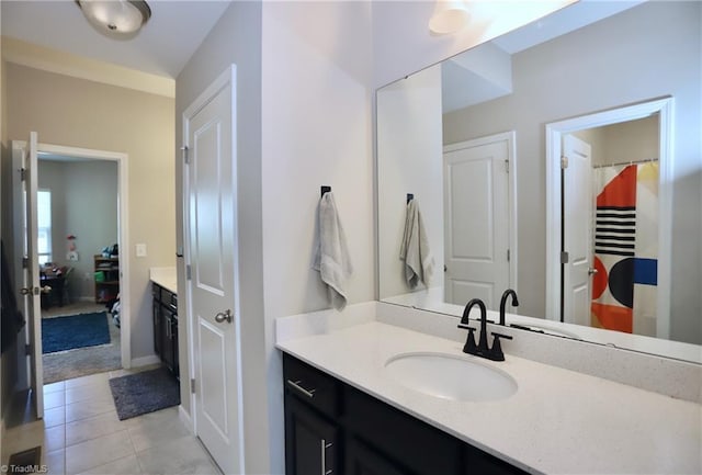 547 Historic Dr, Hillsborough, NC 27278 - full bath with vanity and tile patterned flooring