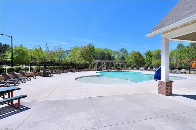 547 Historic Dr, Hillsborough, NC 27278 - pool featuring a pergola, a patio area, and fence