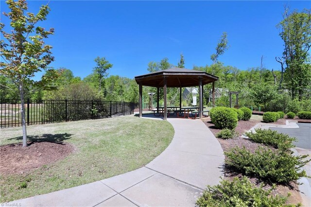 547 Historic Dr, Hillsborough, NC 27278 - view of property's community featuring fence, a gazebo, and a yard