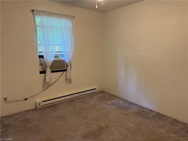116 Kearns St, Jamestown, NC 27282 - empty room featuring baseboard heating, carpet floors, and cooling unit