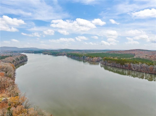 water view with a mountain view