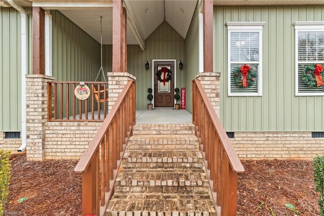 view of doorway to property