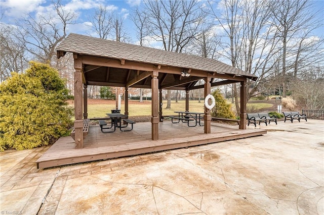 view of home's community featuring a gazebo