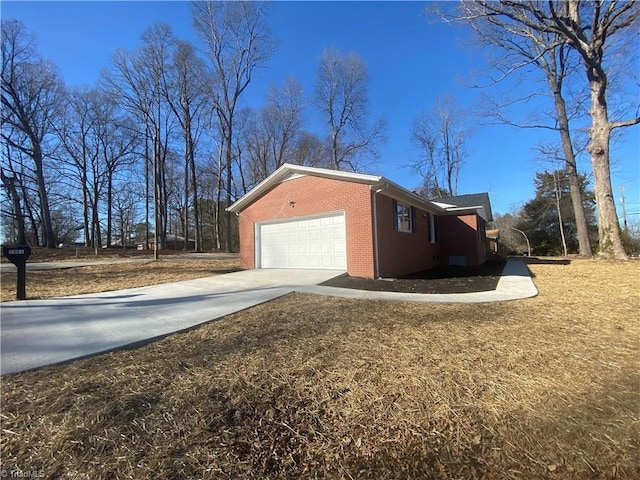 view of property exterior featuring a garage