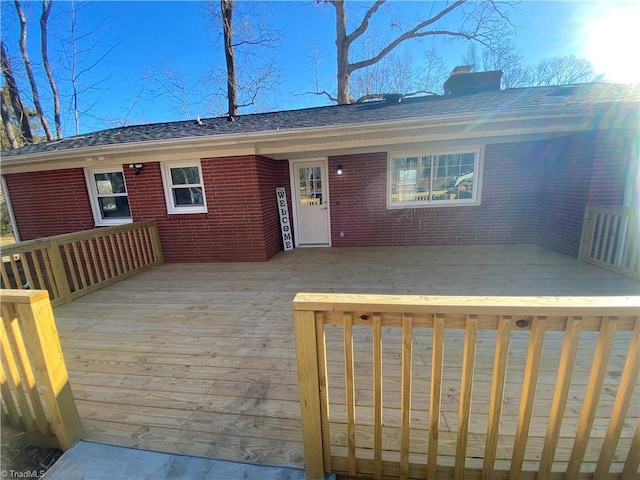 exterior space with a wooden deck