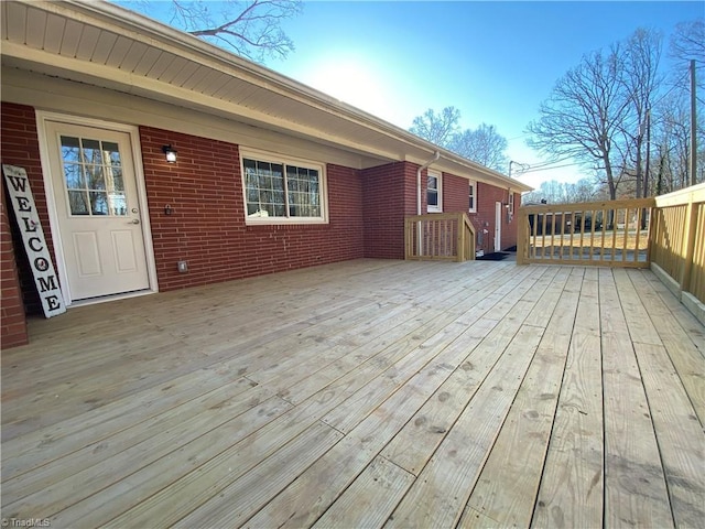 view of wooden deck