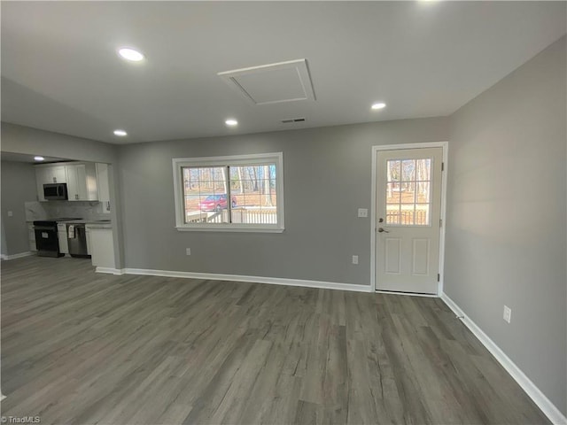 interior space featuring wood-type flooring