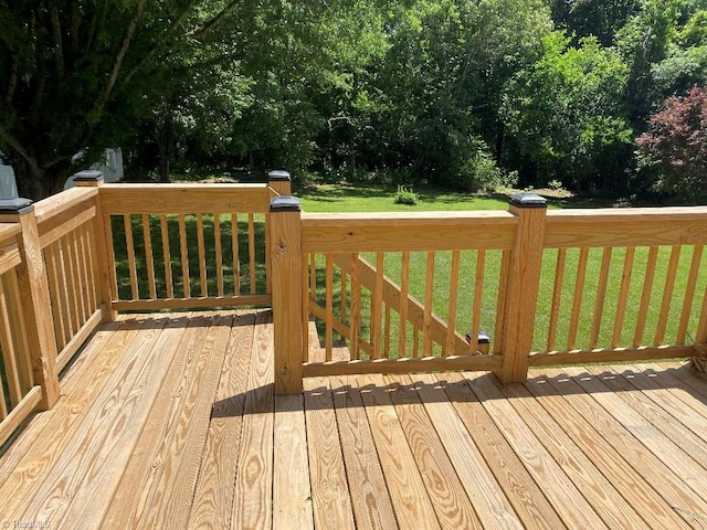 7533 Greenmeadow Dr, Tobaccoville, NC 27050 - wooden terrace with a yard
